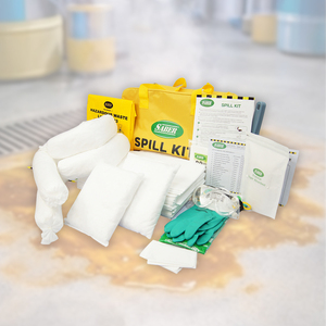 Kit de Derrame de Aceite de 45L, Kit de Respuesta a Derrames de Emergencia, Absorbente de Aceite con Bolsa de Transporte para Control de Fugas en Industrias Marítimas y Talleres - Product Image 1
