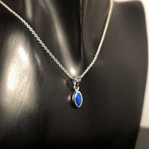 Colgante de Ópalo Natural Australiano en Plata de Ley 925, Azul, Verde, Rojo, con Juego de Colores, Sin Níquel, Joyería para Mujer - Product Image 2