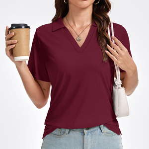 Polos Personalizados para Mujer, Nuevo Diseño, Transpirables, de Algodón, de Secado Rápido, Ropa Casual con Logotipo Frontal, Diseño Sólido - Product Image 6
