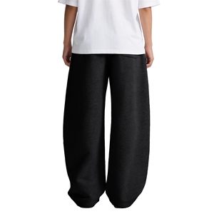 Men's Black Cotton Sweatpants Drawstring <b>Waist</b> Casual Pant with Side Pockets Midweight Knitted Autumn Winter Wear Baggy <b>Trousers</b> - Product Image 4