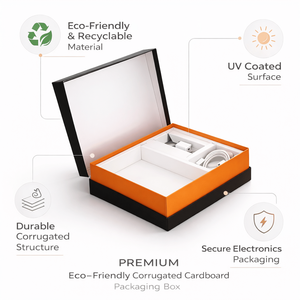 Caja de Cartón Corrugado Reciclable y Ecológica |   Empaquetado Ecológico para Electrónicos con Recubrimiento UV, Grabado en Relieve y Acabado Premium - Product Image 5