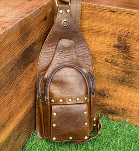 Bolsas de viaje de hombro de cuero genuino Unisex con estilo, bolso de mano, bolsas de dinero multiusos, bolsas de pecho útiles de alta calidad - Product Image 4