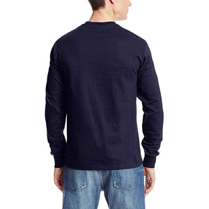 T-shirt en coton à manches longues pour homme, coupe slim, col rond, streetwear, logo personnalisé, tee-shirt de sport - Product Image 4