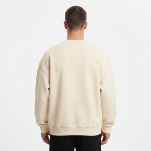 Sweat-shirt oversize à col rond pour homme, style décontracté, manches longues, minimaliste, brodé, streetwear - Product Image 2