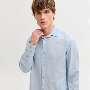 Men's Casual Shirts 100% Cotton Breathable Quick Dry Eco-Friendly Customized Printing Turn-<b>down</b> Collar Full Sleeve OEM Service - Product Image 3
