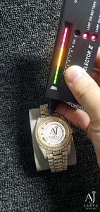AARVA JEWELS นาฬิกาหรูหรา Miyota Diamond ขนาด 38 มม. ตัวเรือนสแตนเลสสตีล ระบบควอตซ์อนาล็อก สายขนาด 20 มม. นาฬิกาแฟชั่นสำหรับทุกเพศ - Product Image 2