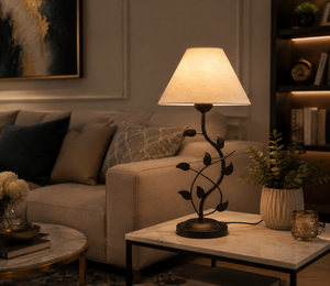Lampe de table minimaliste en laiton avec abat-jour en lin beige Empire E27 LED Lumière chaude 3000K pour l'éclairage décoratif de la chambre - Product Image 5