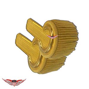KEW Epaulettes de Hombro Tácticas Británicas de Regimiento con Ribete Dorado de Alta Calidad, Bordado Vintage Ecológico - Product Image 1