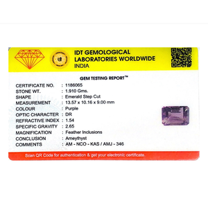 Loose Amethyst Gemstone 9.55 Carat Purple Calibrated Stone for Fine Jewelry - Product Image 4
