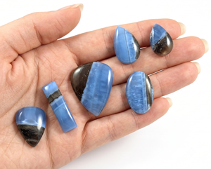 Natural <b>Blue</b> <b>Opal</b> Gemstone Cabochon Loose Gemstone Designer <b>Blue</b> <b>Opal</b> Cabochon Gemstone Pendant For Jewelry Making - Product Image 4