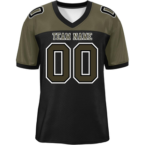 American Football Jersey Premium Manufacturer Polyester Mesh Digital Print Moisture Wicking Durable <b>Athletic</b> Apparel - Product Image 5