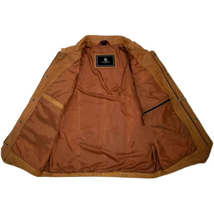 Men's <b>Leather</b> Vest Wholesale Adults Custom OEM ODM <b>Sleeveless</b> Motorcycle <b>Jacket</b> Biker Vintage Premium Outerwear - Product Image 3