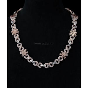 Colgante de Nombre Personalizado de Plata de Ley 925 con Incrustaciones de Diamantes Moissanite, Chapado en Oro Rosa, Cadena Hip Hop, Joyería Personalizada Brillante - Product Image 2