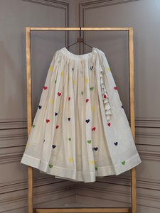 Lehenga en coton pur et soie, coloré, spécial Navratri, longueur ras du sol, séchage rapide, traditionnel indien pakistanais, ethnique, pour mariages et cérémonies nuptiales - Product Image 3