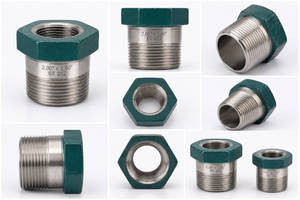 Connecteur hexagonal en acier inoxydable 2,00 x 1,50 pouces 202 Raccord de tuyauterie hydraulique - Product Image 2