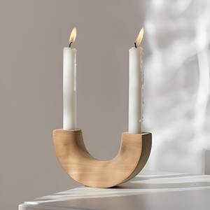 Porte-bougie en bois de forme personnalisée au design moderne, porte-bougie en bois naturel de qualité créative au prix le plus bas - Product Image 1