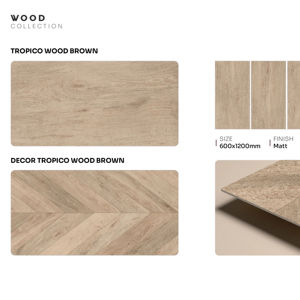 กระเบื้องพอร์ซเลนลายไม้สุดหรู รุ่น Elegant Wood Collection ผิวด้าน ขนาด 600x1200 มม. สำหรับปูพื้นและผนัง เหมาะสำหรับโครงการบ้านหรู - Product Image 1