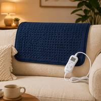 Coussin chauffant électrique 12*24 pouces, double face en flanelle, 6 niveaux de température, lavable en machine, pour la maison