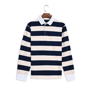 Camiseta de Rugby Ecológica Personalizada al por Mayor, Material de Poliéster, Ligera, con Cuello en Contraste, Logotipo Personalizado, Unisex - Product Image 1