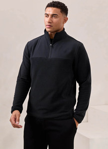 Top Selling Custom Logo Black <b>Men's</b> <b>Half</b> <b>Zip</b> Polar Fleece Hoodie Lightweight Breathable Gym Sports & Streetwear Hoodies For <b>Men</b> - Product Image 3