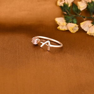 Stylish Pink Amethyst Silver Plated Brass <b>Adjustable</b> <b>Ring</b> Handmade Jewelry for Women - Product Image 2