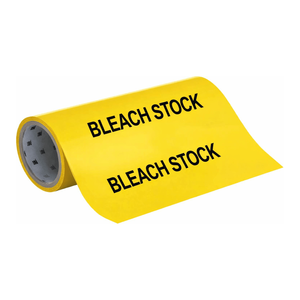 สติกเกอร์ไวนิลแบบม้วน Brady BLEACH STOCK สำหรับทำเครื่องหมายท่อ ทนสารเคมี ยืดหยุ่นได้ เหมาะสำหรับการระบุท่อในอุตสาหกรรม - Product Image 1