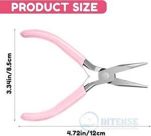 5 Inch Stainless Steel Needle Nose Pliers Mini Jewelry Tool Long Nose Plier Comfort Grip Handle <b>Craft</b> Electronics Repair <b>Wire</b> - Product Image 5
