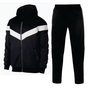 Survêtement unisexe chaud et personnalisable, nouvelle collection automne/hiver, grandes tailles, motif uni, doublure en polaire écologique - Product Image 1