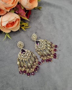 Pendientes de cristal hechos a mano, joyería étnica de diseño para mujeres, colecciones para bodas, recepciones y fiestas. - Product Image 2