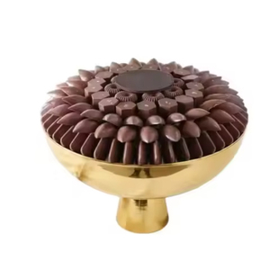 Luxury Metal <b>Chocolate</b> Bowl Gold Polished Finish Glam Design Party Gifting Use Round Shape <b>Chocolate</b> Bowl On Sale - Product Image 2