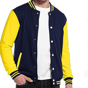 Veste varsity pour homme, brodée, coupe-vent, respirante, col montant, vêtements d'hiver, garniture en fourrure de mouton, tissu en laine - Product Image 6