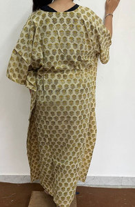 Vestido Kaftan Estampado de Algodón Premium para Mujer, Corte Holgado y Diseño Bohemio Elegante - Product Image 5