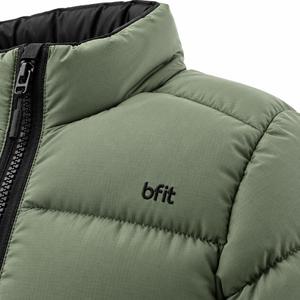 Veste d'hiver unisexe matelassée à col montant, coupe-vent, verte, rembourrée, service OEM, réversible, respirante - Product Image 6