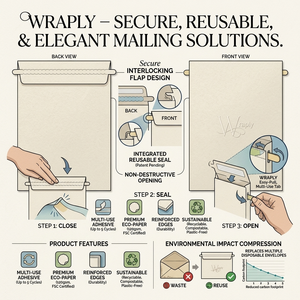 Enveloppes d'expédition carrées élégantes en kraft avec fenêtre, logo personnalisé imprimé, pour e-commerce, coursier, OEM, vente en gros, Inde - Product Image 6
