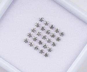 OM GEMS Diamante natural suelto de 2.20 MM, color Sal y Pimienta, talla brillante, diamante de fantasía Melee, certificado para la fabricación de joyas - Product Image 2