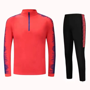 Men Polyester/Cotton Casual Breathable Lightweight Tracksuit Blue Athletic Full <b>Zip</b> Jacket <b>Trousers</b> Sportswear Set OEM Factory - Product Image 5