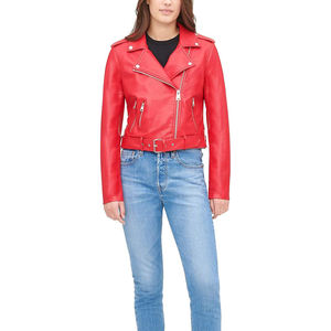 Chaqueta de Cuero para Mujer al por Mayor, Chaqueta de Cuero PU de Alta Calidad, Chaqueta de Piel de Oveja Marrón Personalizable, Chaquetas para Mujer - Product Image 1