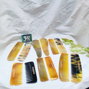 Premium Handmade Buffalo Horn <b>Hair</b> <b>Comb</b> Custom Logo Acceptable Anti-Static for Gentle Scalp Care by Smarkexports - Product Image 2
