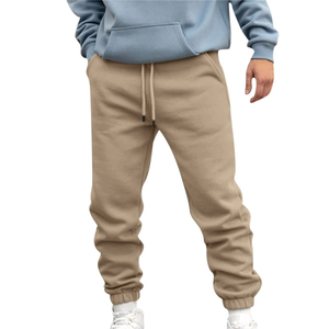Custom <b>Elastic</b> Waist Fleece Casual <b>Trousers</b> <b>Men</b> Heavyweight Warm Breathable Windproof Jogger Pants OEM ODM Private Label - Product Image 1