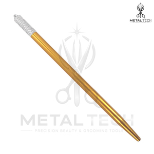 Aiguille de ventilation en aluminium doré avec poignée antidérapante moletée et support micro-crochet en acier – Outil professionnel pour la fabrication de perruques Lace Frontal - Product Image 5
