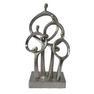 Sculpture moderne en aluminium coulé, formant une harmonie entre l'espace vide et la lumière, et une intention artistique raffinée. - Product Image 3