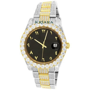 Montre de luxe en acier inoxydable avec cadran en verre, de haute qualité, style hip-hop, pour homme, pour les occasions professionnelles et les anniversaires - Product Image 3