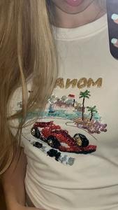 Top corto vintage bohemio de talla única con cuello en V para mujer, diseño hueco moderno, tejido de seda/raion, cinta antiencogimiento. - Product Image 4