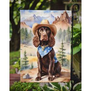 Boykin Spaniel Cowboy Bienvenue Jardin Drapeau Multicolore Boîte Aux Lettres Décoratif Cour Drapeau Bannière Patio Illustration pour Lits De Fleurs Cour Taille - Product Image 3