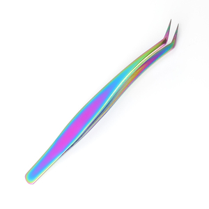 Juego de Pinzas para Pestañas de Acero Inoxidable con Punta de Fibra, Pinzas Profesionales para Extensión de Pestañas, Herramientas para Volumen y Aislamiento de Pestañas para Salones - Product Image 6