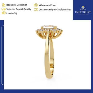 Custom Size Possible Hot Selling Low-Priced Handcrafted 925 Sterling <b>Silver</b> <b>Solitaire</b> Diamond <b>Rings</b> with VVS Clarity on Sale - Product Image 3