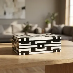 Handmade Wooden Jewelry <b>Box</b> with Intricate Inlay Design Elegant <b>Trinket</b> Organizer Decorative Storage Case for Bedroom Home Decor - Product Image 2