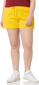 Shorts de sport pour femme en coton molletonné beige, respirants, à séchage rapide, taille haute, avec logo personnalisé, pour la course à pied, la gym et l'été - Product Image 3