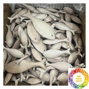 Decorative Wooden Fish Mediterranean Coastal <b>Ornament</b> 9-19cm for <b>Wall</b> Table Shelf and Nautical Home Decoration - Product Image 6