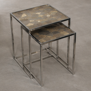 Modern <b>Round</b> Marble Top Nesting <b>Side</b> <b>Tables</b> with Metal Frame Living Room Furniture Decorative Accent <b>Table</b> - Product Image 4